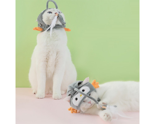 Игрушка шапочка дразнилка DT-569 для кошек Gray Penguin