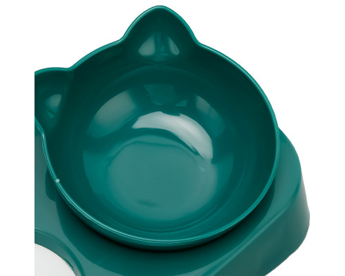 Миска для котов с поилкой Taotaopets 119906 Forest Green 22*28*14см
