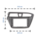 Переходная рамка Hyundai i20 2014-2018 (7441) 9"