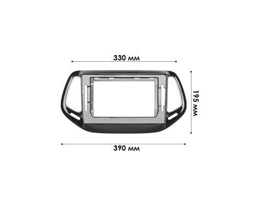 Рамка переходная для Jeep Compass 2017-2019 (7262) 10.1"