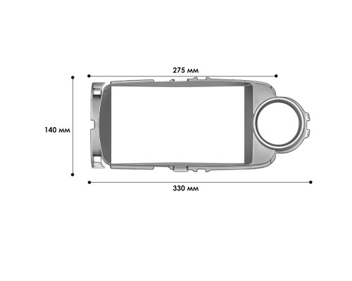 Переходная рамка Toyota Yaris (XP130) 2011-2014 (7380) 9"
