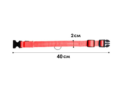 Светодиодный LED ошейник USB светящийся для собак и котов Red XS