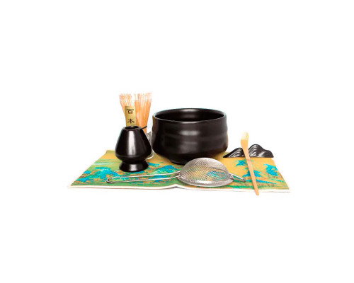Набор Mavanto 5456 для приготовления чая матча 7 предметов Black