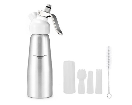 Сифон для взбивания сливок Ecocoffeetools NP500 нержавеющая сталь кремер 500 мл Silver
